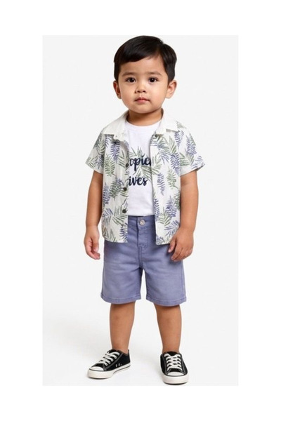 YTM Three-piece casual boys' set for ages 1 to 4 years - Made in Turkey