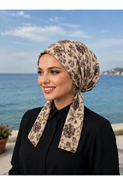 R&S modibone Scarf Bonnet Cotton Hoop Fabric Non-Slip Purple