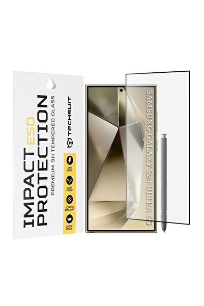 Techsuit Protector de ecran Samsung Galaxy S24 Ultra - Sticlă ESD - Negru