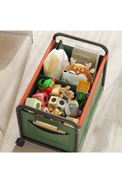 BLOOMING TIME A Storage Box With 360 degrees Rotatable Wheels And Handles