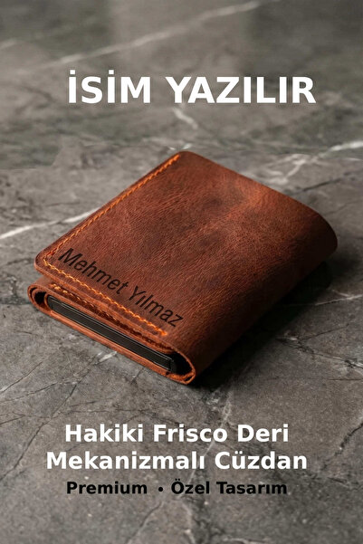 Jewelmim Kahverengi Taba Erkek Otomatik Kızaklı Mekanizmalı Gerçek Hakiki Fri...
