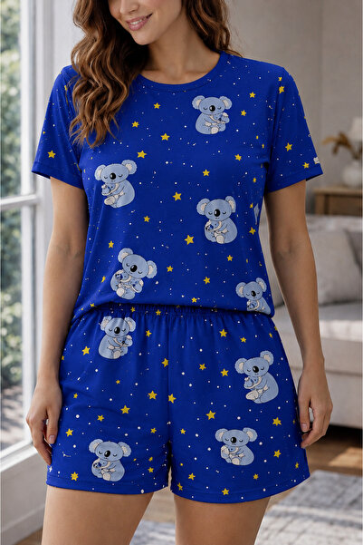 Silona Homewear Marla Good Night Blue Shorts Pajama Set