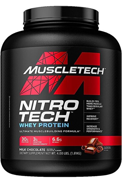 Nitro مسحوق شوكولاتة الحليب من ماسكليتيك تك، 40 حصة، 1.8 كجم