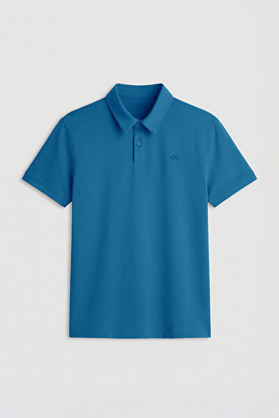 TOMMY LIFE Ανδρικό T-Shirt Saks Standard Fit Basic Πόλο Γιακά - 87748