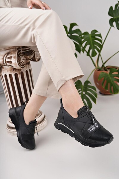 Nesil Shoes Wiss 1701 Black Anatomical Women's Shoes