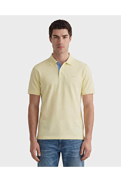 Gant Erkek Sarı Regular Fit Polo Yaka T-Shirt