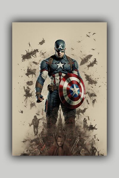 Luna Marissa Αφίσα Captain America χωρίς πλαίσιο τοίχου