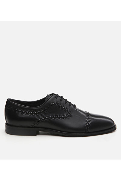 Hotiç Men's Leather Black Classic Shoes