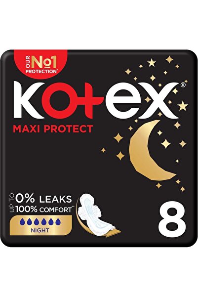 Kotex فوط صحية سميكة ماكسي بروتيكت من كوتكس، فوط صحية للحماية الليلية بأجنحة،...