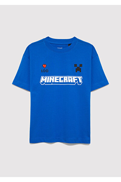 Mavi Tricou cu imprimeu Minecraft, croială supradimensionată / largă 6610477-...