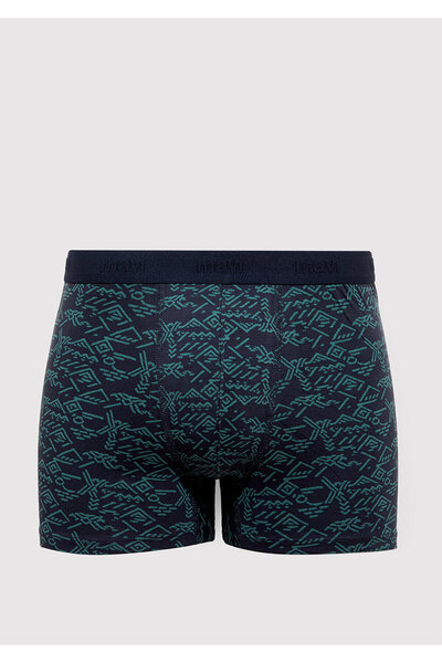 Mavi Baskılı Lacivert Boxer 092459-33648