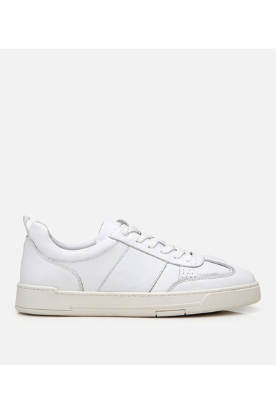 Hotiç Men's Leather White Sports Shoes