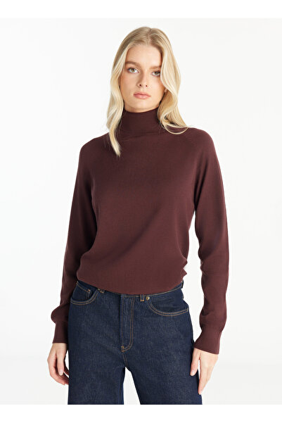 Ted Baker Bordo Kadın Balıkçı Yaka Standart Kazak TBWRKW1014