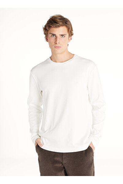 Ted Baker KIRIK BEYAZ KALIN BİSİKLET YAKA UZUN KOLLU TSHİRT