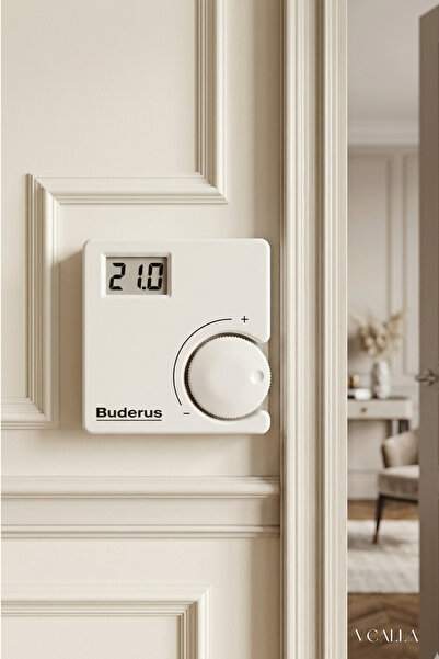 Buderus Kablosuz Oda Termostatı RT20RF - Ev ve Ofis İçin Uygun - Dijital Ekranlı