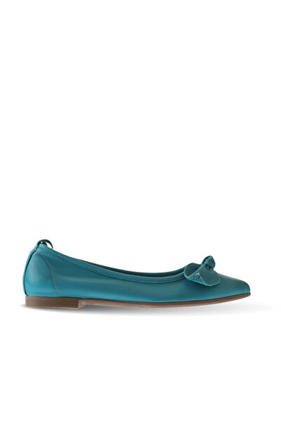 Bueno Shoes Бірюзові шкіряні жіночі туфлі Babet 01wr3118