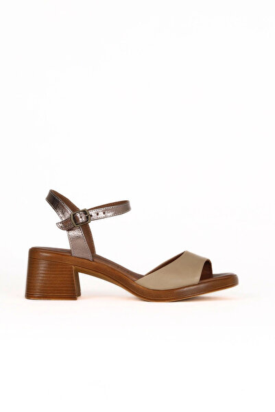 Bueno Shoes Sandale cu toc pentru femei din piele de nurcă 01we3802