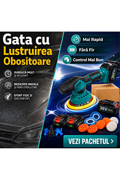 OEM Aparat Polish Auto cu 2 acumulatori 36V, fara fir, portabil (RO-V09)
