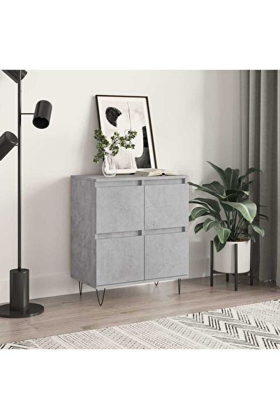 Concept Servantă, gri beton, 60x35x70 cm, lemn prelucrat