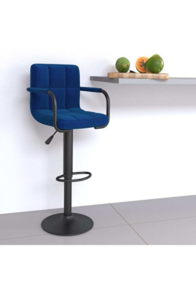 Concept Scaun de bar, albastru, material textil