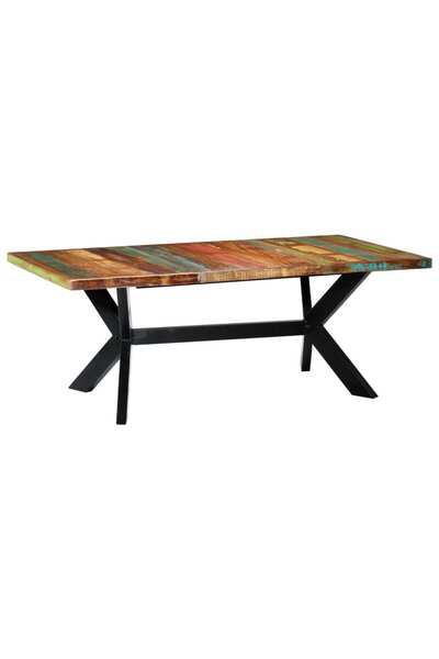Concept Masă de bucătărie, 200 x 100 x 75 cm, lemn masiv reciclat