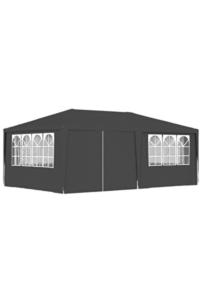 Concept Cort petrecere profesional pereți laterali antracit 4x6m 90g/m²