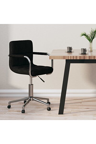 Concept Scaun de birou pivotant, negru, material textil
