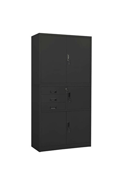 Concept Dulap de birou, antracit, 90x40x180 cm, oțel