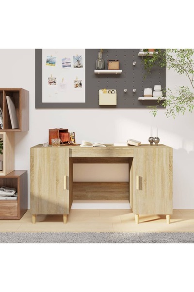 Concept Birou, stejar sonoma, 140x50x75 cm, lemn compozit