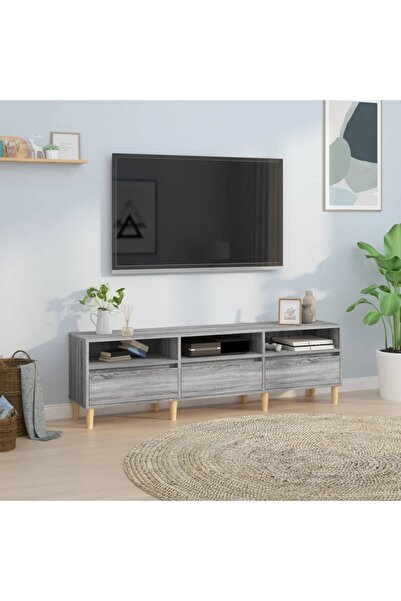Concept Comodă TV, gri sonoma, 150x30x44,5 cm, lemn prelucrat