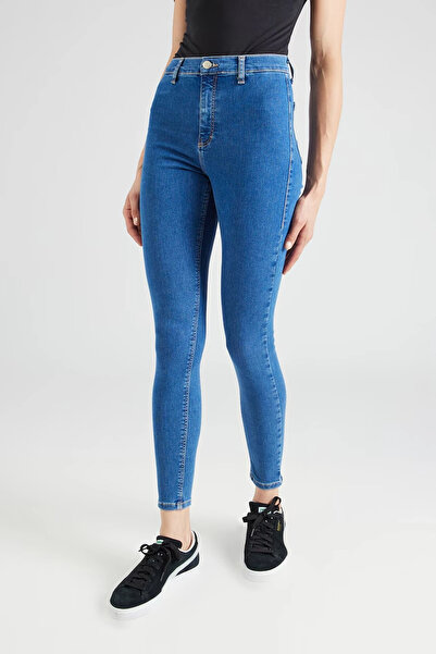 Harmony Mid Blue High Waist Skinny Fit Jean Lycra Pocketless Leggings Pants
