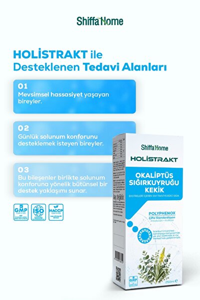 Shiffa Home HOLİSTRAKT - Okaliptus, Sığırkuyruğu ve Kekik İçeren Sıvı Ekstrat 250 ML