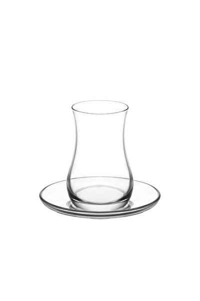 LAV Gina Glass Tea Set for 6 People 170 ml (6 Tea Cups, 6 Tea Saucers)
