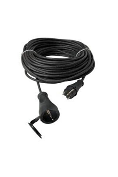 ÖZNUR 10 Mt. Siyah 3x2.5 Mm² Ttr Kablolu Tekli Kauçuk Topraklı Priz Uzatma Ka...