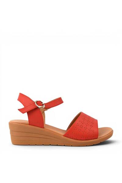 FORMAZIONE Sandale casual, damă, FORMAZIONE, 50072 roșu, piele naturală, plat...