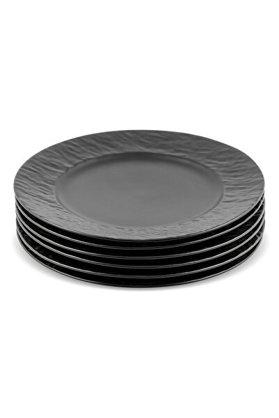 Zass Set farfurii ceramice cu textură de piatră - 6 piese ZG-DS 01 Negru
