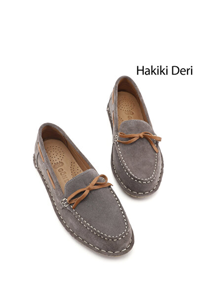GÖNDERİ(R) Mocasini confortabili din piele naturala cu fundita din piele into...