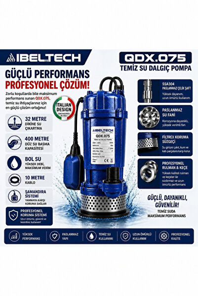 İBELTECH QDX SERİSİ BAKIR SARGILI ŞAMANDIRALI PASLANMAZ GÖVDE 400METRE YATAY ...
