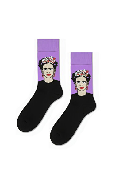 CARNAVAL SOCKS جوارب فريدا الفنية الملونة ذات النمط الفني
