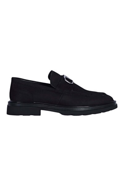 moda ayakkabım Asil Bey 785 Black Nubuck Classic Men's Shoes
