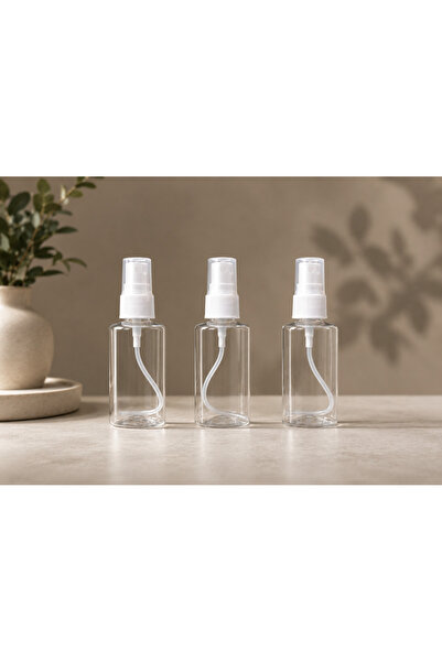 Kara Art Sprey Başlı Plastik Boş Pet Şişe 50 ml 3 Adet