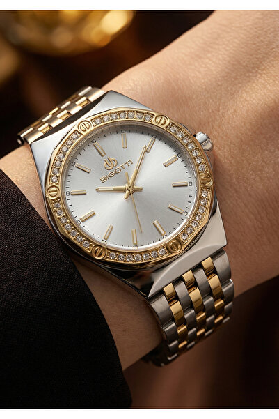 Bigotti Raffinato Silver and Gold Stainless Steel Watch for Women BG.1.10656-4