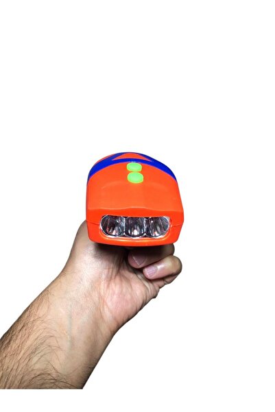 Bicycle Front Light Horn Bicycle Front Light with Battery (Batteries Included) Orange
