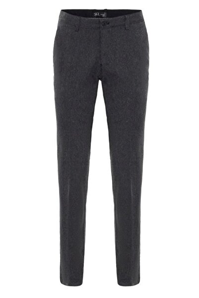 SÜVARİ Siyah Regular Armürlü Pantolon