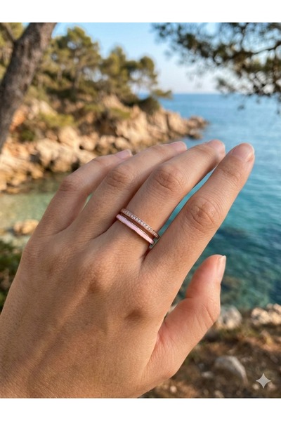 My Story Pembe Kalpler Rose   Yüzük