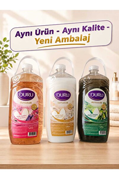 Duru Happiness Series Set of 3 X 3 Liters / Precious Flowers-Vanilla-Olive Oil