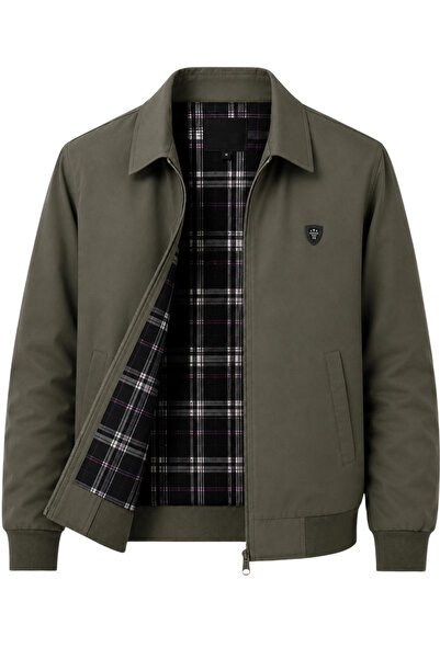 SİVAİST Men's Green Regular Fit Bonded Fabric Classic Collar Seasonal & Summe...