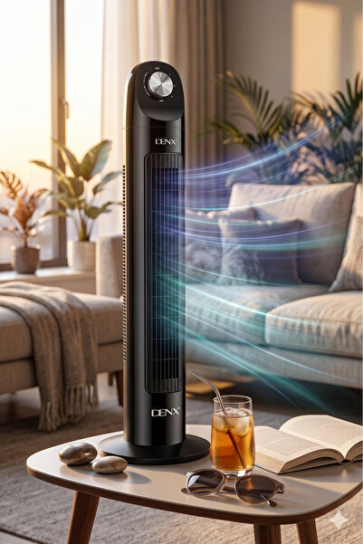 Primo Plus مروحة تبريد هواء عمودية قوية بدون شفرات،ارتفاع 86 سنتى / DX2617 ال...