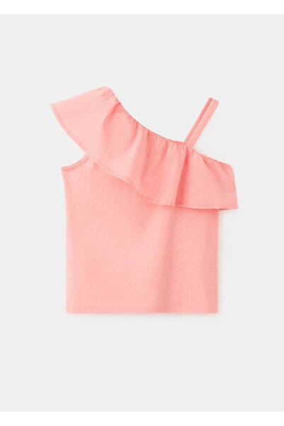 MANGO Kids Off-the-shoulder ruffled top