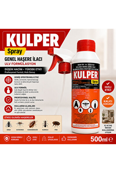 Kulsan İlaç KULSAN 🪳 Kulper Sprey – Genel Haşere Ilacı(Sivrisinek-Karasinek-...